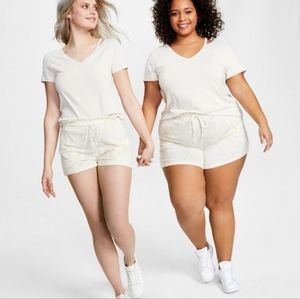 JENNI Brand 3X PLUS PJ LOUNGE PJ Set SUMMER PJs Cream SOFT! TOP & Shorts…